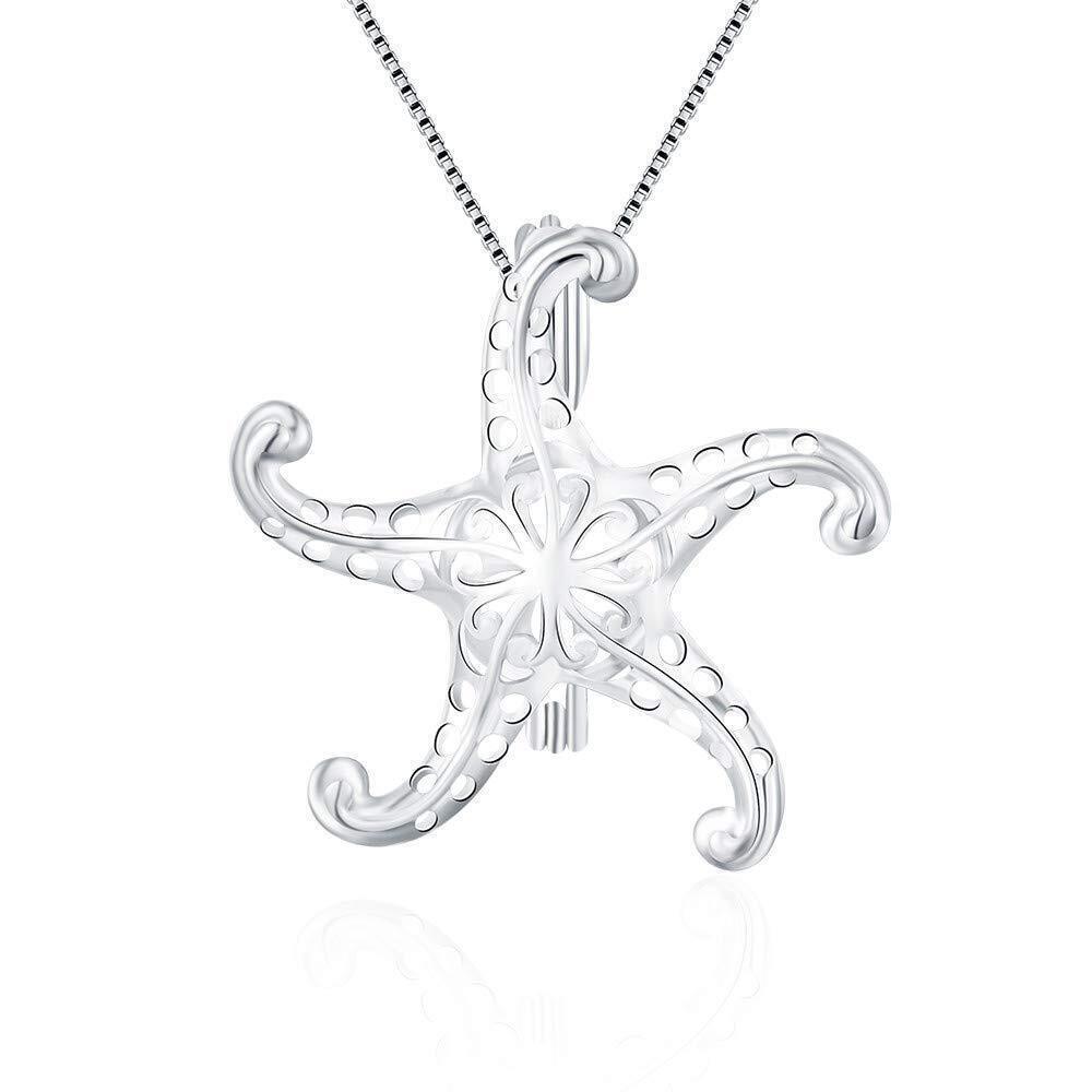 1770 Starfish Cage Pendants for Pearl Jewelry Making Sterling Silver